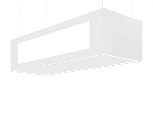 Berbel Skyline Edge Light Set BDL 95 SKE-L Deckenlifthaube 95 cm Weiß + BDL 95 WG Deckenanschluss Weiß