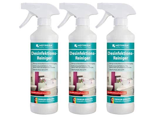 Produktabbildung Hotrega H230028 Desinfektions-Reiniger - Virenschutz - 3er Set