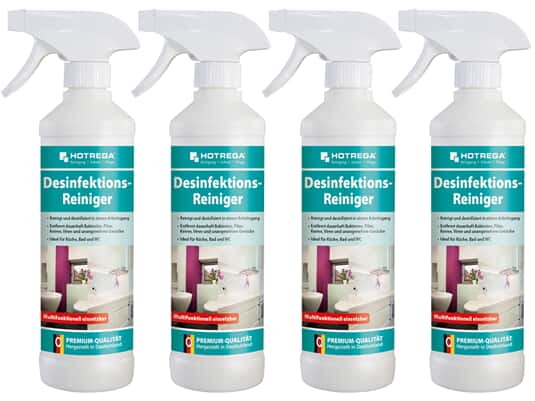 Produktabbildung Hotrega H230028 Desinfektions-Reiniger - Virenschutz - 4er Set
