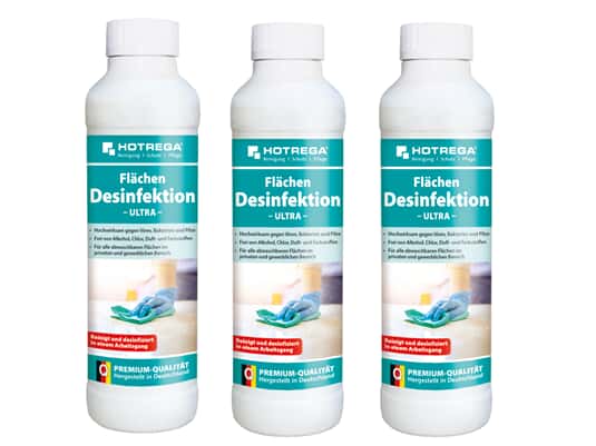 Produktabbildung Hotrega H230129 Desinfektions-Reiniger ultra - Virenschutz - 3er Set