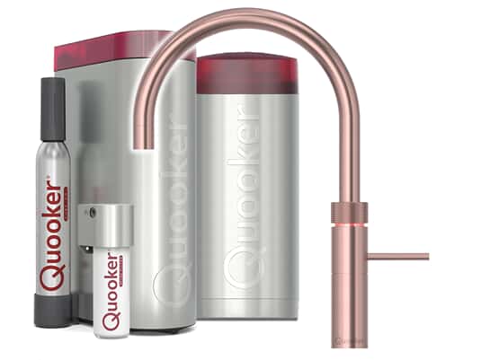 Quooker COMBI & CUBE | Fusion Round RCO (Kupfer Rosé) inkl. Cube-Filter