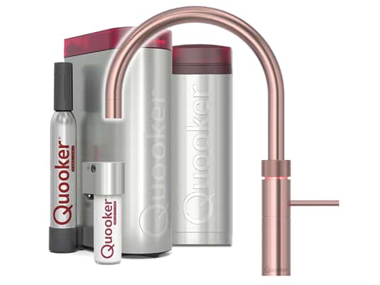 Quooker PRO3 & CUBE | Fusion Round RCO (Kupfer Rosé) inkl. Cube-Filter