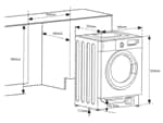 Amica EWA 34657-1 W Einbauwaschmaschine Maßskizze 1