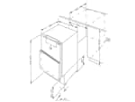 Amica UKSX 361 900 Unterbaukühlschrank mit Gefrierfach Maßskizze 1