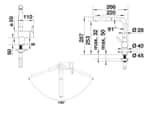 Blanco Linus-S 526242 PVD steel Hochdruckarmatur Maßskizze 1