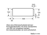 Bosch BIC510NS0 Wärmeschublade Edelstahl Maßskizze 1