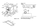 Bosch DIZ0JC2D0 CleanAir Umluftmodul Weiß regenerierbar Maßskizze 1