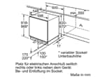 Bosch GUD15ADF0 Unterbaugefrierschrank Maßskizze 1