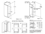 Bosch KIF82PFE0 Einbaukühlschrank mit Gefrierfach Maßskizze 1