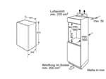 Bosch KIL18NSF0 Einbaukühlschrank mit Gefrierfach Maßskizze 1