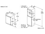 Bosch KIL22ADD1 Einbaukühlschrank mit Gefrierfach Maßskizze 1