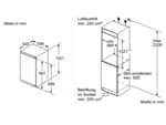 Bosch KIL32ADD1 Einbaukühlschrank mit Gefrierfach Maßskizze 1