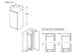 Bosch KIL425SE0 Einbaukühlschrank mit Gefrierfach Maßskizze 1