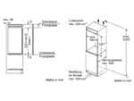 Bosch KIL425SE0 Einbaukühlschrank mit Gefrierfach Maßskizze 2