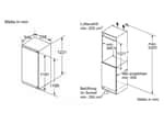 Bosch KIL42ADD1 Einbaukühlschrank mit Gefrierfach Maßskizze 1