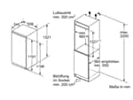 Bosch KIL42AFF0 Einbaukühlschrank mit Gefrierfach Maßskizze 1