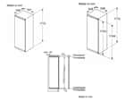 Bosch KIL82NSE0 Einbaukühlschrank mit Gefrierfach Maßskizze 1