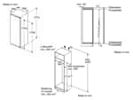 Bosch KIL82VFE0 Einbaukühlschrank mit Gefrierfach Maßskizze 1