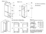 Bosch KIN96VFD0 Einbau-Kühl-Gefrierkombination Maßskizze 1