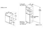 Bosch KIR21ADD1 Einbaukühlschrank Maßskizze 1