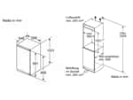 Bosch KIR31ADD1 Einbaukühlschrank Maßskizze 1
