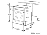 Bosch WKD28542 Einbauwaschtrockner Maßskizze 1