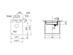 Franke Maris MRG 610-37 A Schiefergrau - 114.0715.521 Granitspüle Maßskizze 1