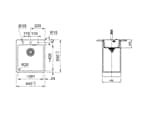 Franke Maris MRG 610-39 A Schiefergrau - 114.0715.528 Granitspüle Maßskizze 1