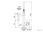Franke Vital Semi Pro Industrial Black / Edelstahl Optik - 120.0621.313 Hochdruckarmatur Maßskizze 2