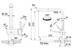 Franke Atlas Neo Industrial Black - 115.0550.427 Hochdruckarmatur Maßskizze 1