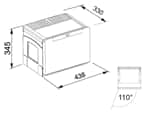 Franke Sorter Cube 50 - 134.0055.292 Einbau Abfallsammler Maßskizze 1