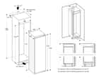 Gaggenau RT289370 Serie 200 Vario Einbau-Kühlschrank mit Gefrierfach Maßskizze 1
