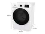 Gorenje WNEI94DAPS Waschmaschine Weiß Maßskizze 1