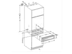 Häfele RIW34Sd14da Einbau-Weinkühlschublade Maßskizze 1