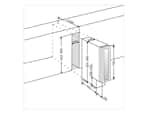 Häfele RUW12GB82d15a Stand-/Unterbau-Weinkühlschrank Maßskizze 1