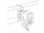 Häfele RUW13GB82d3a Stand-/Unterbau-Weinkühlschrank Maßskizze 1