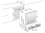 Häfele RUW14GB82d6a Stand-/Unterbau-Weinkühlschrank Maßskizze 1