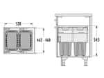 Hailo Laundry Carrier 500 - 3270511 Einbau Wäschesammler Maßskizze 1