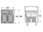 Hailo Laundry Carrier 600 - 3270611 Einbau Wäschesammler Maßskizze 1