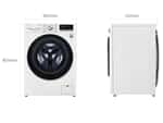 LG F4WV709P1E Waschmaschine Weiß/Schwarz Maßskizze 1