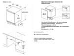 Neff KU1212FE0 Unterbaukühlschrank Maßskizze 1