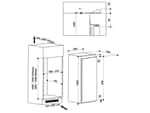 Privileg PRC10GS2 Einbaukühlschrank mit Gefrierfach Maßskizze 1