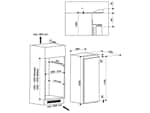 Privileg PRC12GS2 Einbaukühlschrank mit Gefrierfach Maßskizze 1
