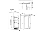 Privileg PRC9GS1 Einbaukühlschrank mit Gefrierfach Maßskizze 1