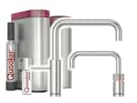 Quooker PRO3 & CUBE | Nordic Square Twintaps RVS (Voll-Edelstahl) inkl. Cube-Filter