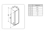 Samsung BRD27623EWW/EG Einbaukühlschrank mit Gefrierschublade- Serie 6 Maßskizze 1