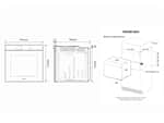 Samsung Bespoke NV7B7970CDA/U1 Dual Cook Pyrolyse Backofen Satin Beige - Serie 7 Maßskizze 1