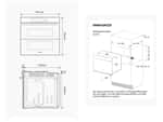 Samsung Bespoke NV7B7997ADA/U1 Dual Cook Pyrolyse Dampfbackofen Satin Beige - Serie 7 Maßskizze 1