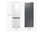 Samsung Bespoke RL38C7B5AB1/EG  Kühl-Gefrier-Kombination Premium Black Steel Maßskizze 1