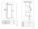 Samsung Bespoke Infinite Line RW33B99C5TF/EF  Stand Weinkühlschrank Schwarz Maßskizze 1